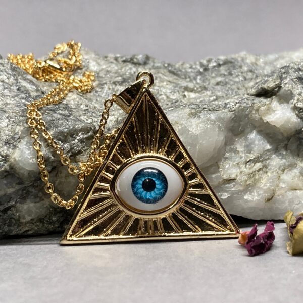 All Seeing Eye Necklace Triangle Hugahag