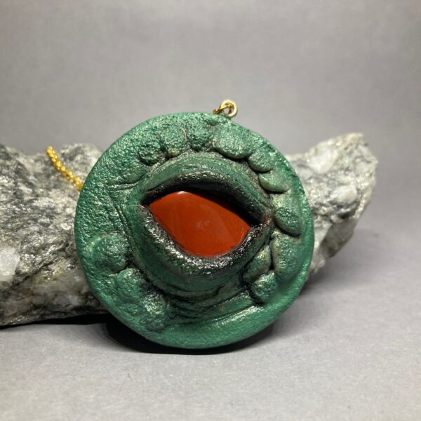 Dragons Eye Red Jasper Talisman Front Hugahag