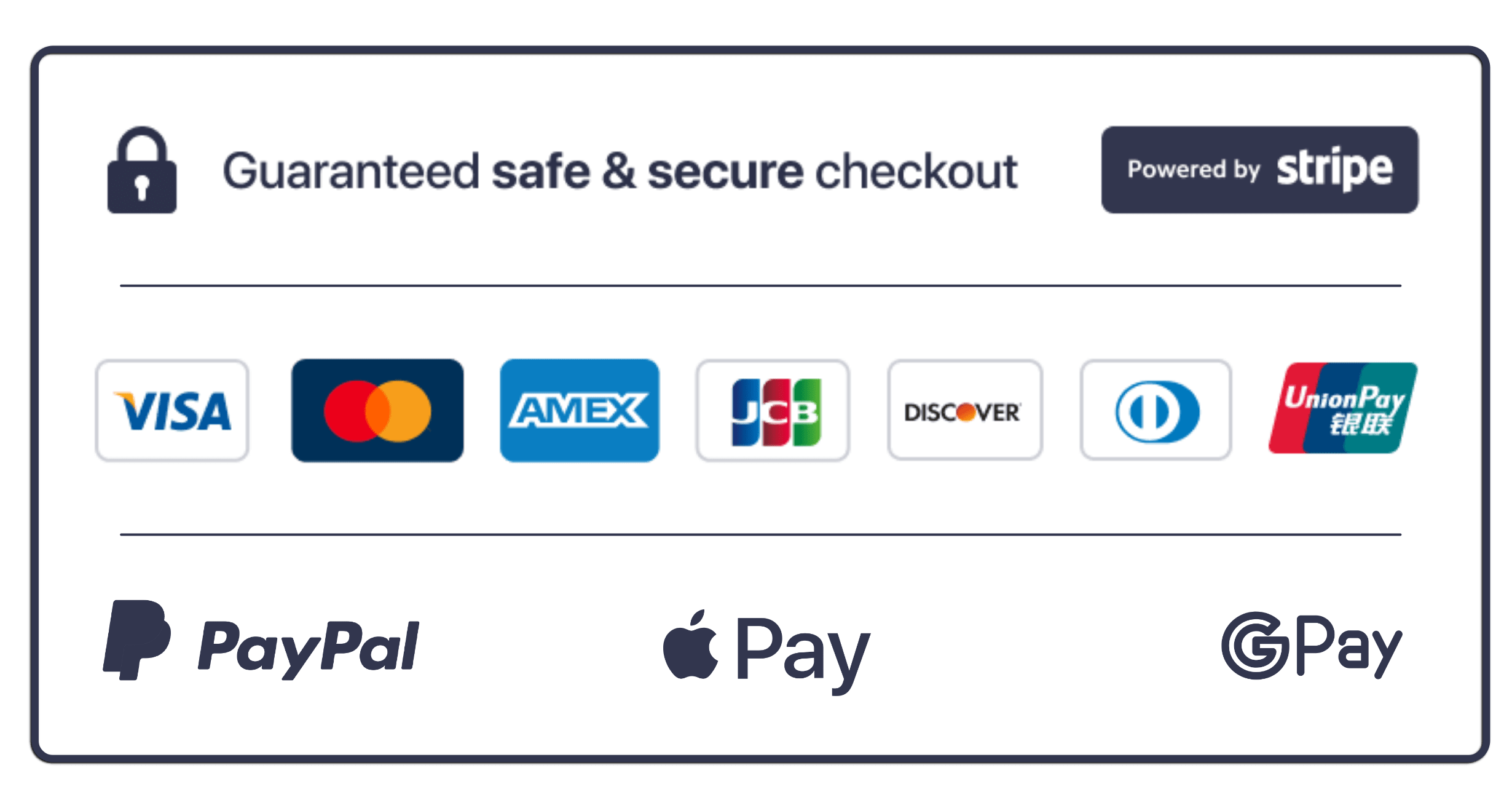 Hugahag Secure Payment Powered By Stripe Paypal